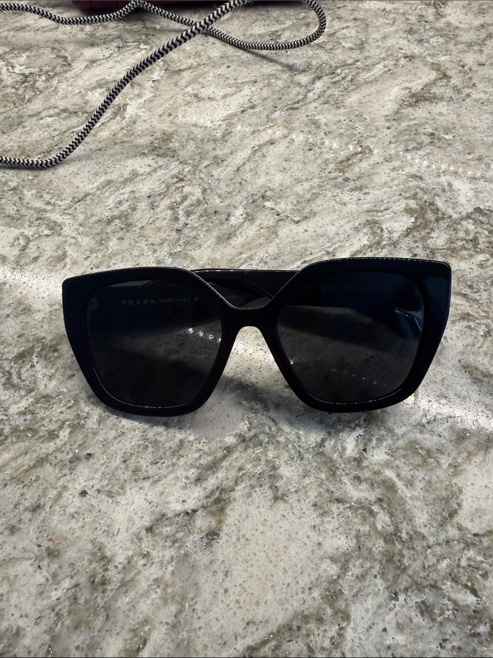 Prada Black Oversized Cat-Eye Women's Sunglasses